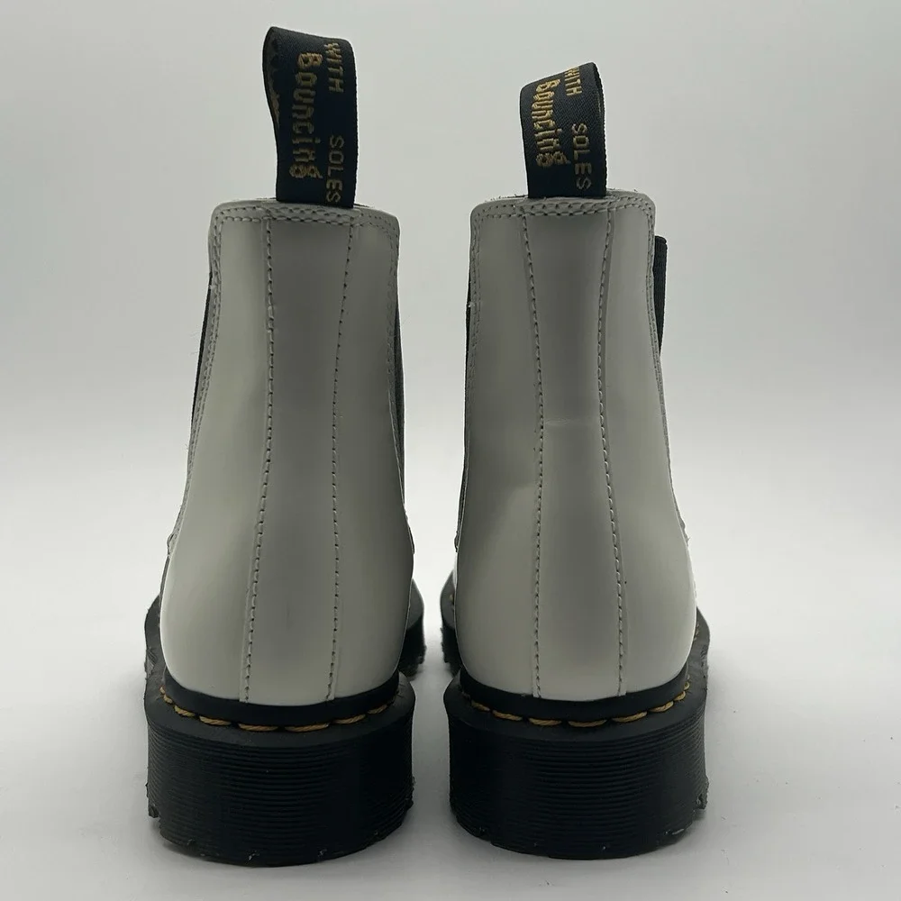 Dr Martens 2976 Bex White Smooth Leather Chelsea Boots Mens 10 Womens 11 UK 9